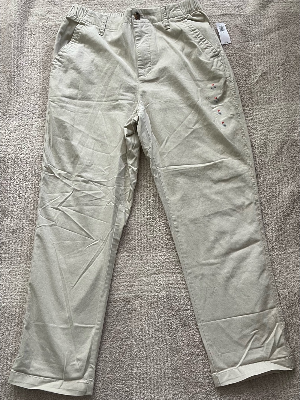 Old Navy Light Cream Women's Chino Trousers High Rise Ankle